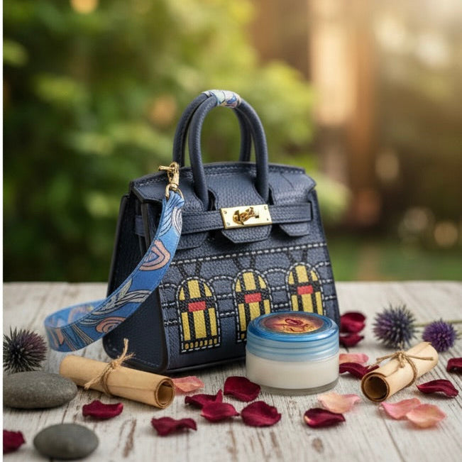 30ml Body Balm Candle with Pure handcraft lather bag